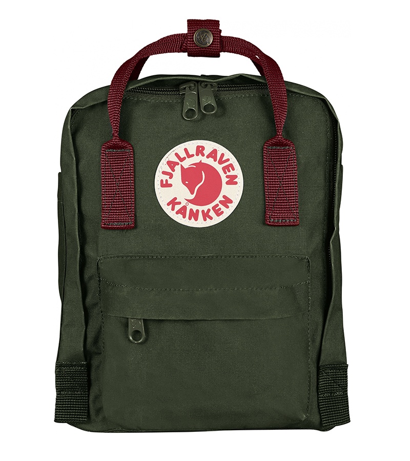 Kånken Mini Forest Green-Ox Red