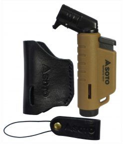 SOTO Micro Torch Horizontal Set with Leather Case (Coyote)